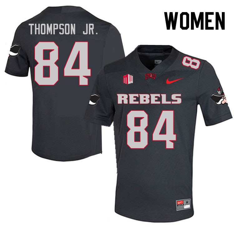 Women #84 Corey Thompson Jr. UNLV Rebels College Football Jerseys Stitched Sale-Charcoal